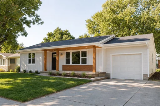 Representative older Kansas home receiving a grouped remodel and repair list